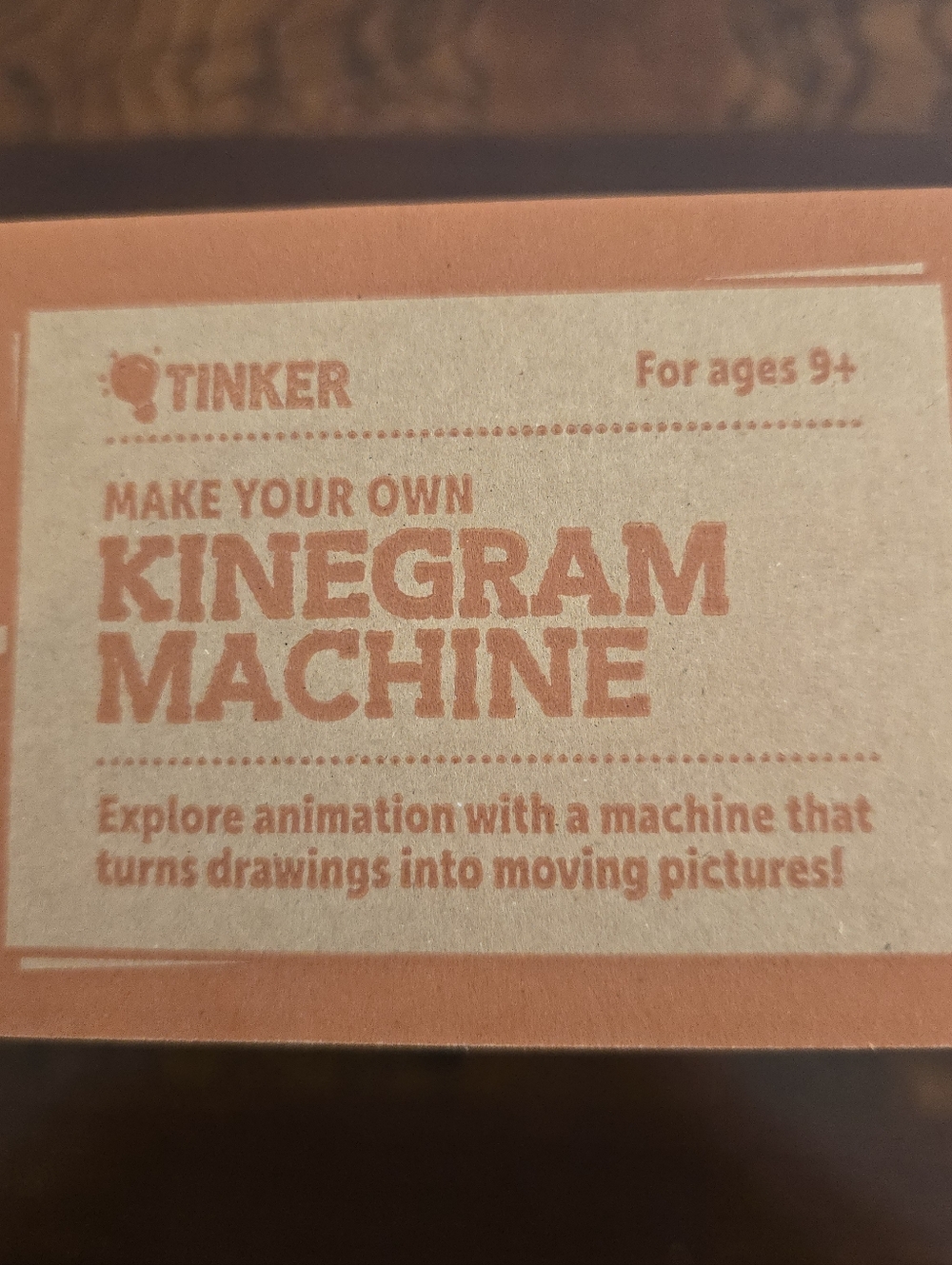 New:  Tinker Crate - Kinegram Machine - KiwiCo - Free Shipping